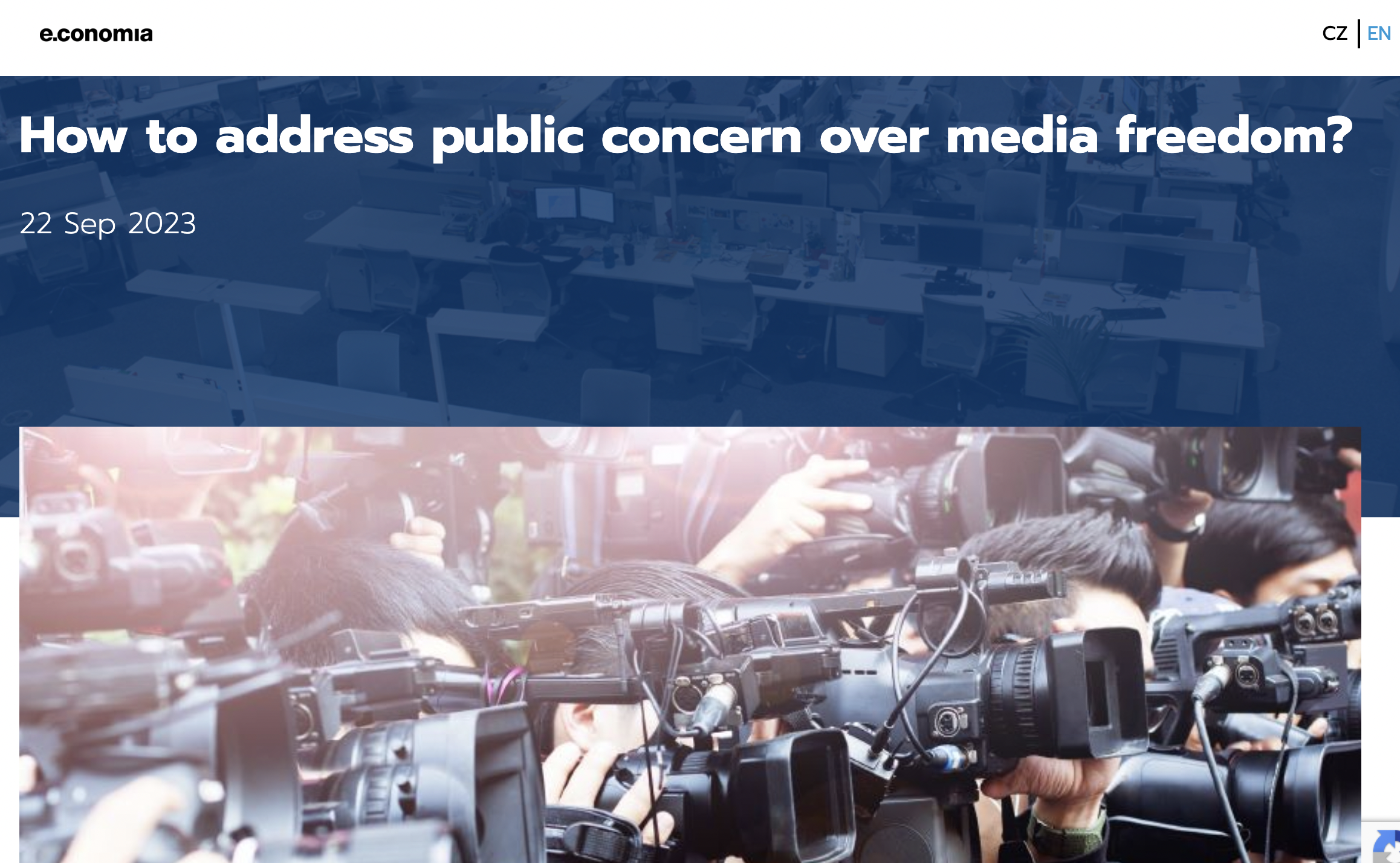 Adressing public concern over media freedom