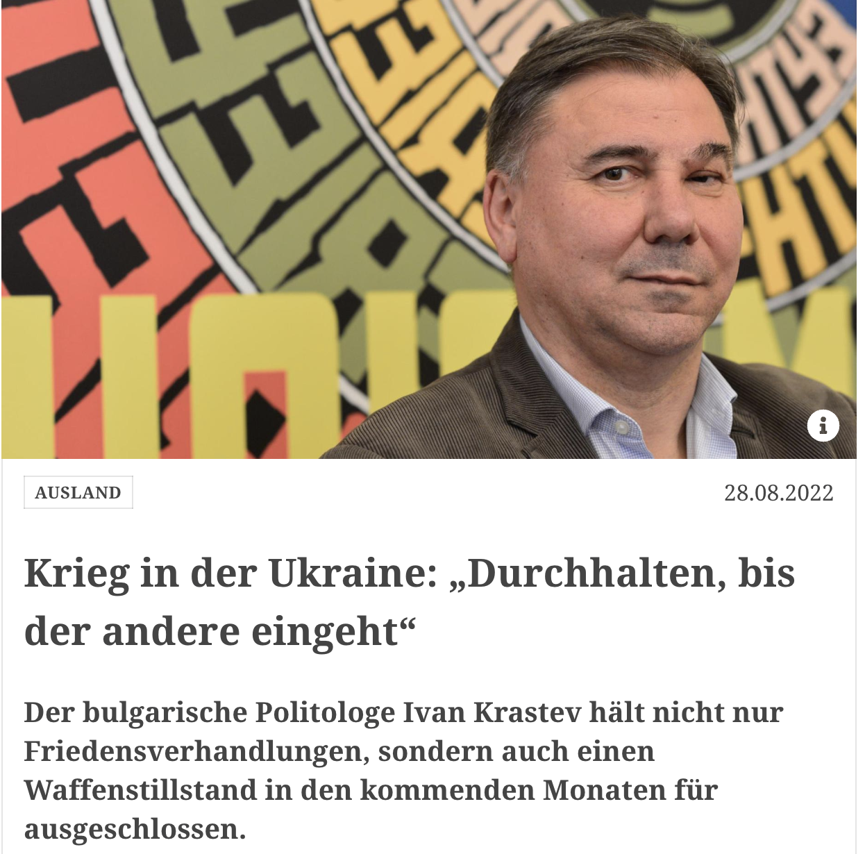 "Durchhalten, bis der andere eingeht"