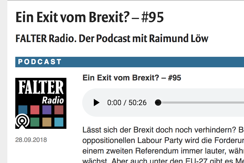 Echte Engländer at Falter Radio
