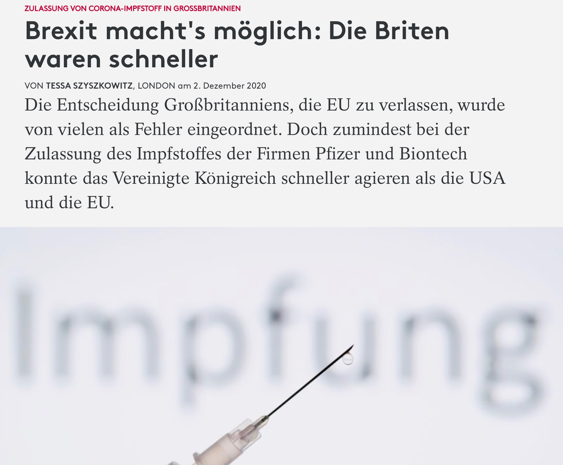 Brexit macht's möglich: Die Briten waren schneller