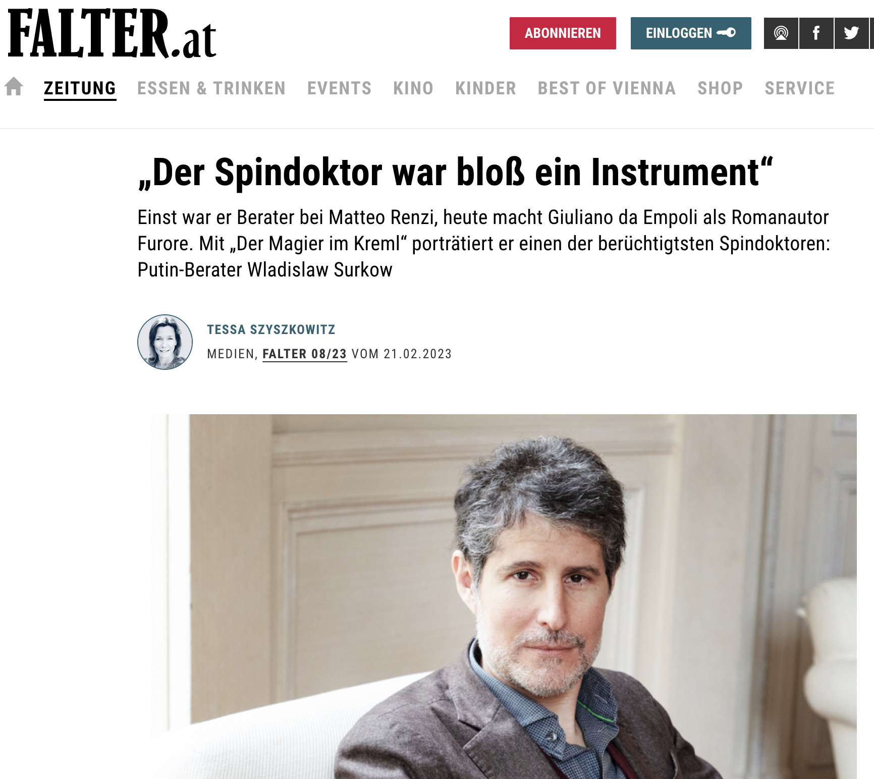 „Der Spindoktor war bloß ein Instrument“