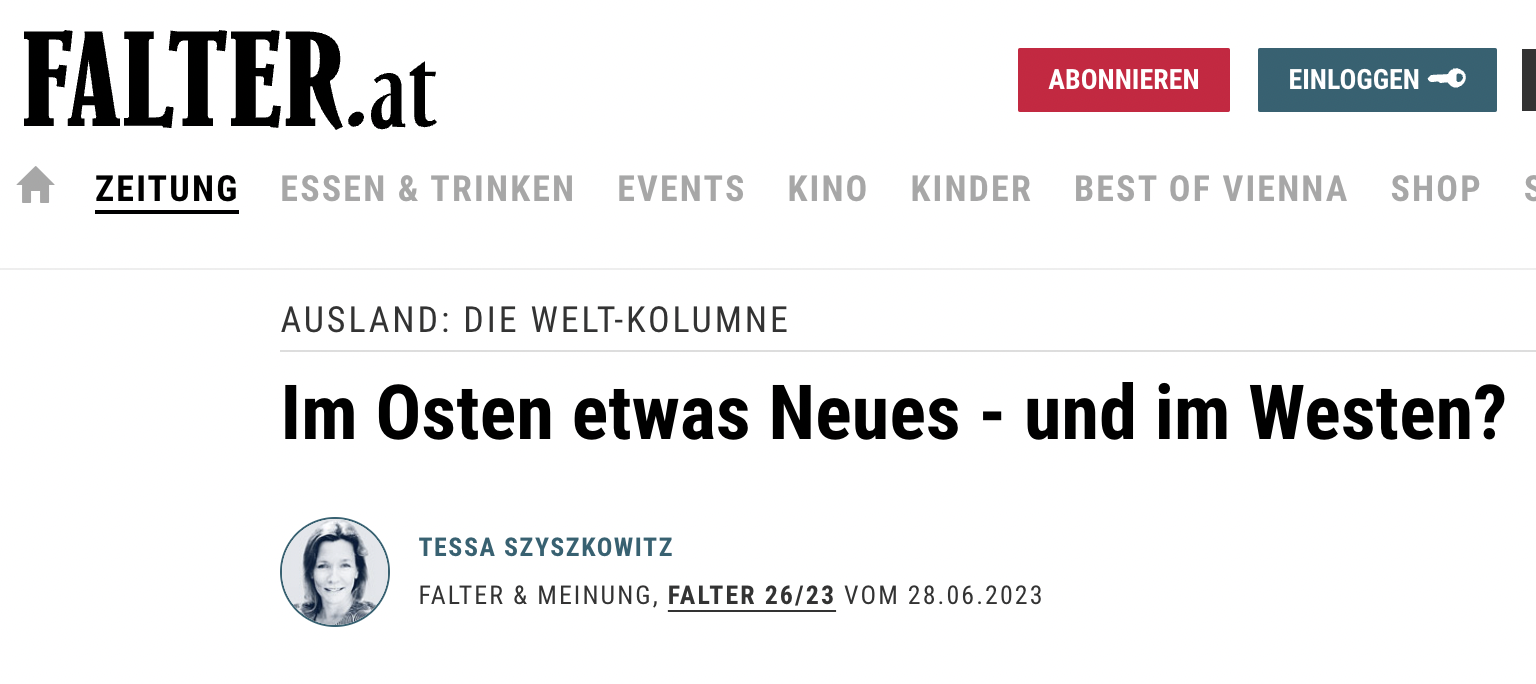 Im Osten was Neues - und im Westen?