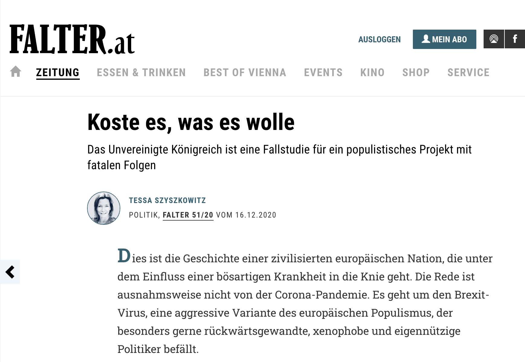 Koste es, was es wolle